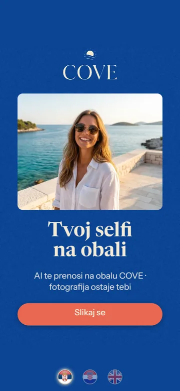 AI fotografija COVE — Tvoj selfi na obali
