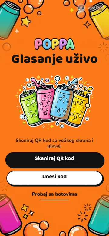 Glasanje uživo POPPA — glasaj telefonom