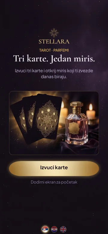 Tarot STELLARA — Tri karte, jedan miris